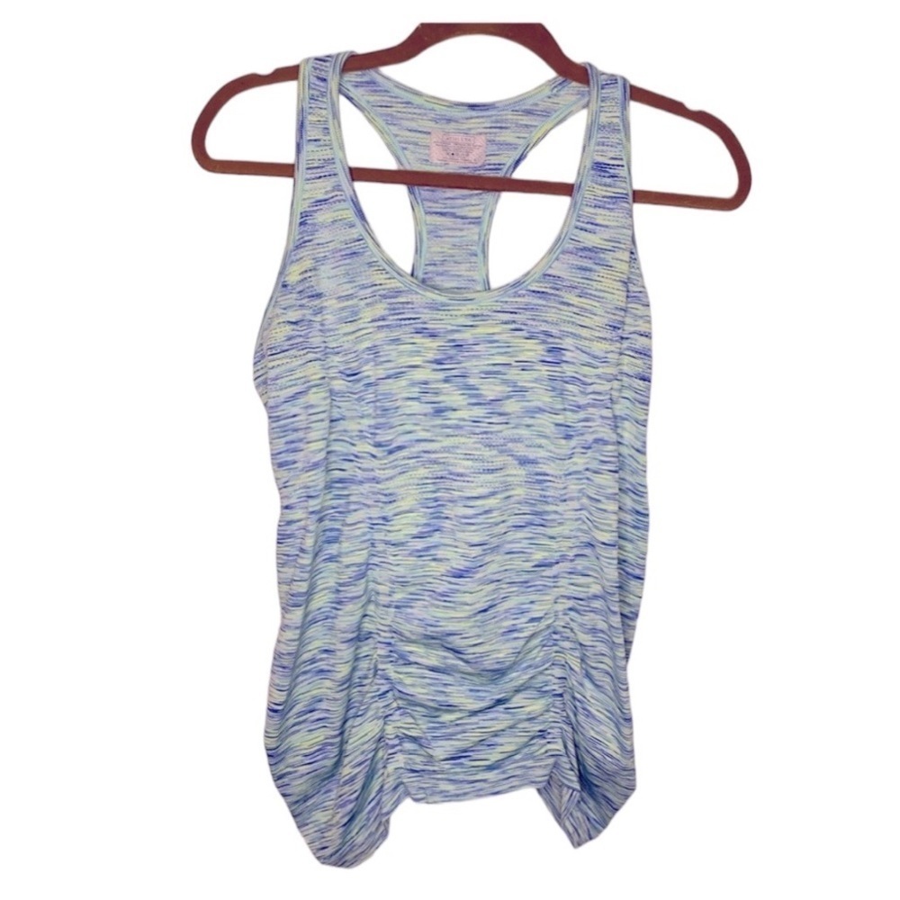 Athleta Blue/Green Marbled Fastest Track Workout Yoga Tank